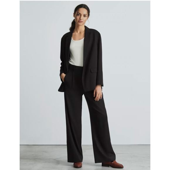 EVERLANE The Way High Drape Pant Black Women's 16S NWT Pleated Front Career Prep - Picture 6 of 7